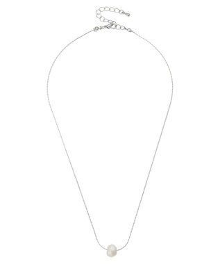 AMERICAN HOLIC テクスチャーメタル・淡水パールＳＥＴネックレス Silver