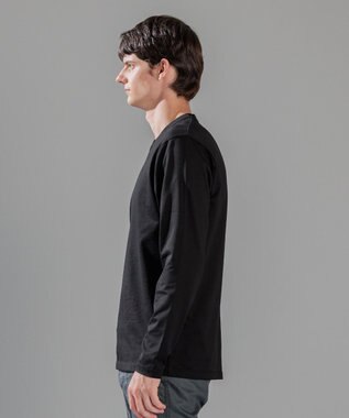 JOSEPH HOMME スビンソフトジャージー　Vネック長袖カットソー ブラック系