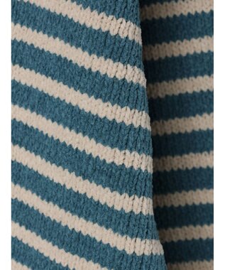 CRAFT STANDARD BOUTIQUE 洗えるモールニットボーダープルオーバー Blue