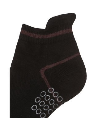 DAKS 【DAKS GOLF】ライン配色足首パイルソックス ブラック