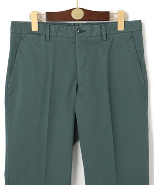 J.PRESS MEN オーガニックコットントリコチンストレッチ スローンパンツ ダークグリーン系