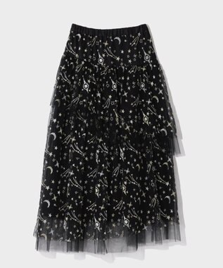 GRACE CONTINENTAL スペースembチュールスカート ブラック