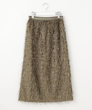 自由区 L 【カタログ掲載】フェザージャカード スカート カーキ