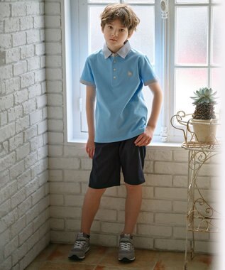 J.PRESS KIDS 【140-170cm】40/2ブル ポロシャツ サックスブルー系