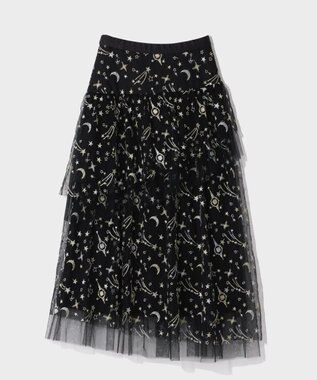 GRACE CONTINENTAL スペースembチュールスカート ブラック