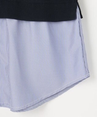 ANY 【洗濯機可】ベストドッキングブラウス ネイビー