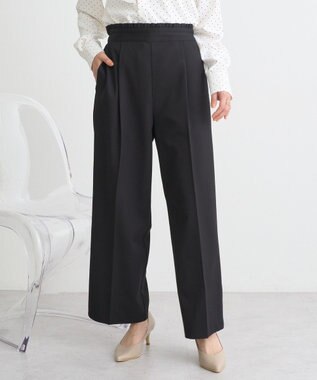 earth music&ecology ウエストフリルワイドパンツ