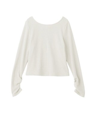 earth music&ecology 【前後2WAY】ツイストカットアウトプルオーバー Ivory