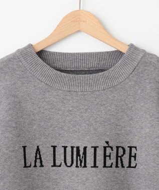 SHARE PARK LADIES フロントロゴショートプルオーバー ライトグレー系