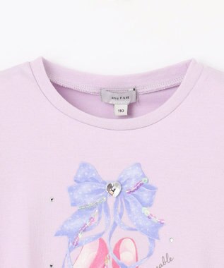 ANY KIDS トゥシューズバックシャン長袖Tシャツ ラベンダー