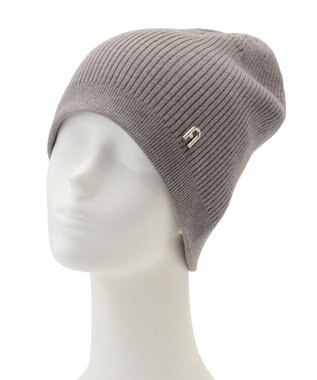 MOONBAT 【WEB限定】FURLA(フルラ)アーチロゴ付き ニット帽 帽子 UVカット 手洗いOK モカブラウン