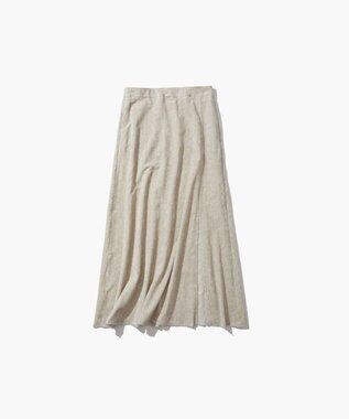 ATON LINEN VELVET | サイドスリットスカート RAW LINEN