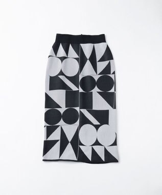 TRICOTE ○△□ PATTERN SKIRT / ○△□ パターン スカート 99BLACK