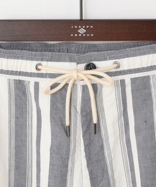 JOSEPH ABBOUD MOUNTAIN 【SPACE／UNISEX】JOE COTTONワイドストライプ ハーフパンツ ホワイト系2