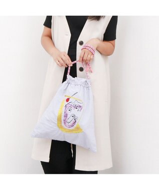 UNBILLION カシュカシュ cachecache / naabコラボ刺繍キャットトート ラベンダー