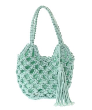 CRAFT STANDARD BOUTIQUE 別注/maison vert マクラメ手編みショルダーバッグ Blue Green