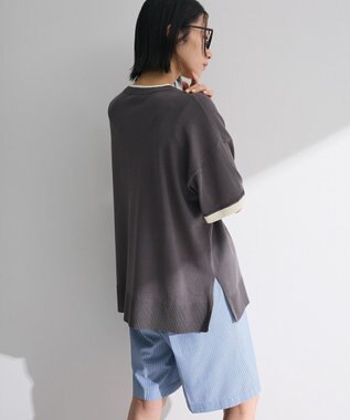 Green Parks 冷やっとすずやかレイヤーニットプルオーバ Gray