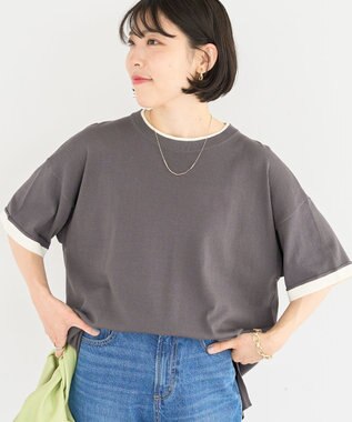 Green Parks 冷やっとすずやかレイヤーニットプルオーバ Gray