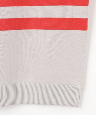 23区GOLF 【MEN】【洗える】カラーブロック 裏付き ニット ローズ系1