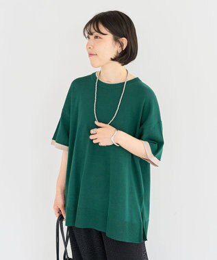 Green Parks 冷やっとすずやかレイヤーニットプルオーバ Green