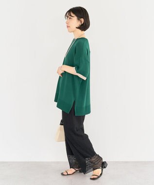 Green Parks 冷やっとすずやかレイヤーニットプルオーバ Green