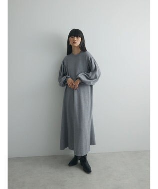 Green Parks armonia. 袖ボリュームニットワンピース Gray