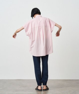 ATON MICRO SHRINK LAWN | オーバーサイズシャツ PINK
