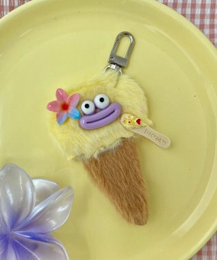 WEGO ミニデリシャスアイスクリームモンスターぬいぐるみキーホルダー イエロー