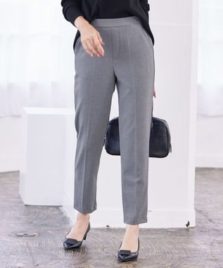 Tiaclasse 【GOLD LABEL・日本製・洗える】 カシミアタッチテーパードパンツ グレー