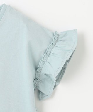 ANY KIDS 接触冷感 ミラクルスパンコール Tシャツ サックスブルー×アイスジュース