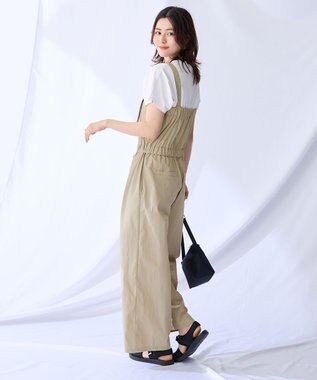 ANY L 【南明奈さんコラボ】撥水サロペット サンド