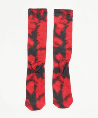 WEGO タイダイプリントソックス レッド