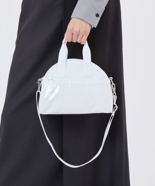 LeSportsac ROUND SM SATCHEL/ホワイトグリマーシャイン ホワイトグリマーシャイン