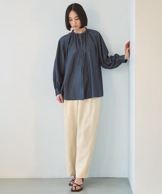 UNFILO カーブワイドパンツ ベージュ