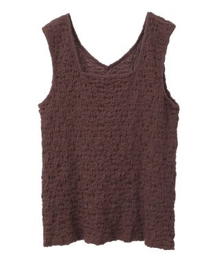 Green Parks 表面感タンクトップ Brown