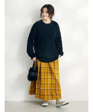 CRAFT STANDARD BOUTIQUE 先染めチェック（小）スカート Mustard