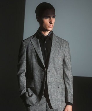 GOTAIRIKU オリジナル設計【洗える/チクチクしにくい/ピリングしにくい】イタリア糸 ハイゲージ  ニットポロ_WOOL100% ブラック系