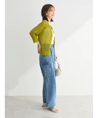 Green Parks Ｚｉｐ付メッシュカーディガン Green