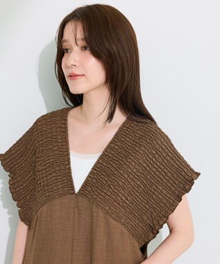 Green Parks シャーリングサロペット Brown