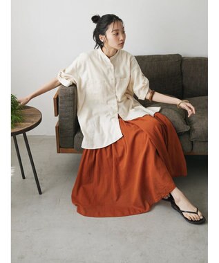 CRAFT STANDARD BOUTIQUE 【キナリノ別注】リネンレーヨンWポケットシャツ Ivory