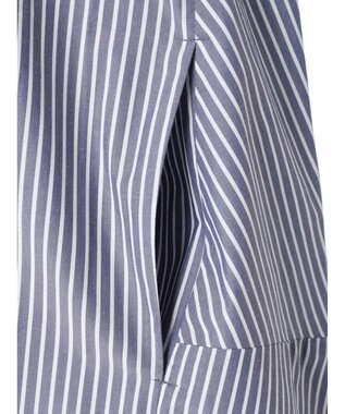 CRAFT STANDARD BOUTIQUE イージーケアコクーンポケ付きチュニック Stripe Navy