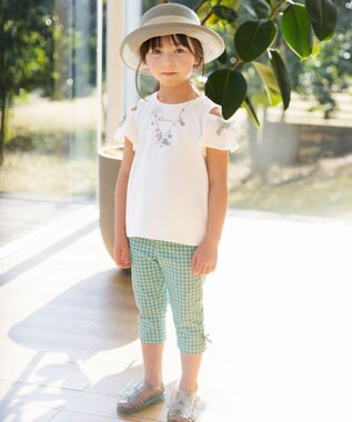 ANY KIDS ラメ入り グルカ サンダル ミント