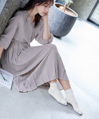 Tiaclasse リブ編みパールソックス オフホワイト