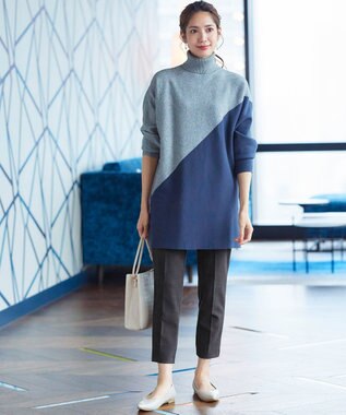 Tiaclasse 【GOLD LABEL・日本製・洗える】 カシミアタッチテーパードパンツ チャコール