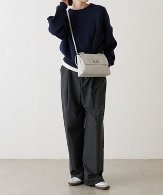 russet ソフトレザーフラップミニトートバッグ(CE-1674) L.Gray