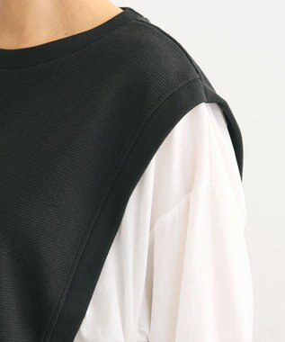 Green Parks リップルドッキングシャーリングプルオーバー Off White