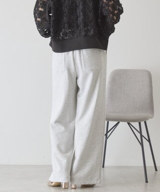 AMERICAN HOLIC センタータックワイドスウェットパンツ Light Gray Mixture