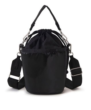 LeSportsac SM DRAWSTRING BUCKET/ブラックシャイン/ブラック ブラックシャイン/ブラック