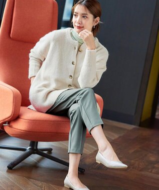 Tiaclasse 【GOLD LABEL・日本製・洗える】 カシミアタッチテーパードパンツ グリーン