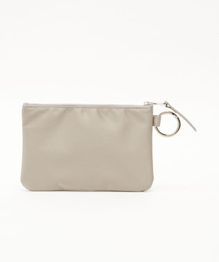 russet カラビナ付きスクエアフラットポーチ(Z-207) Gray